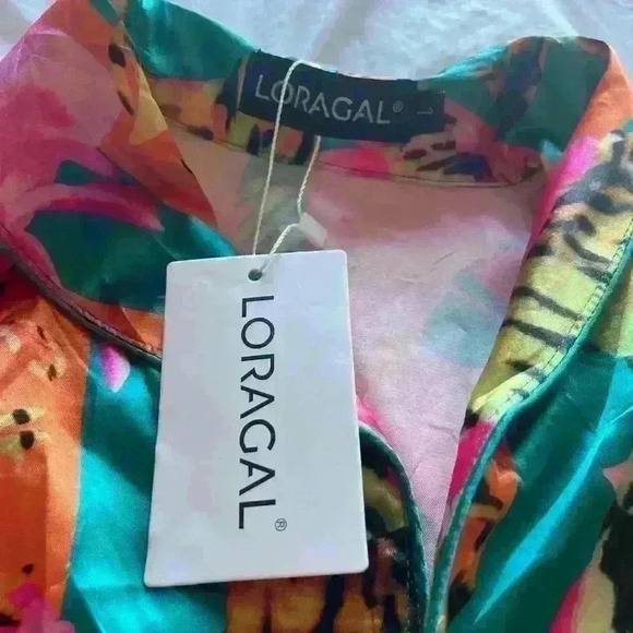 Silk Kimono Pajama Blouse Beach Coverup NEW Satin Animal Print Ibiza NWT - Picture 9 of 9